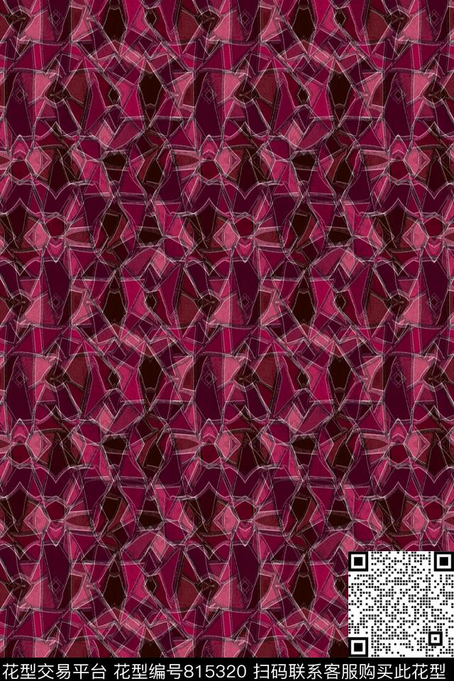 几何十字不规则几何数码印花华亿平台下载（图片编号: 815320） - 瓦栏（Walan）
