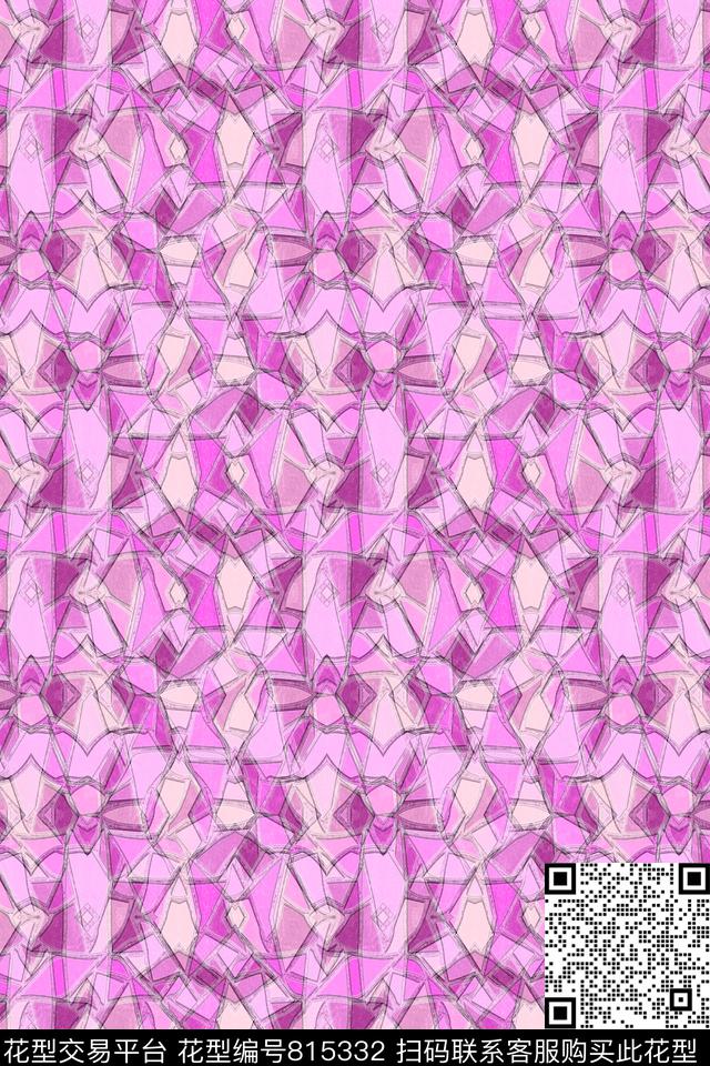 几何十字不规则几何数码印花华亿平台下载（图片编号: 815332） - 瓦栏（Walan）