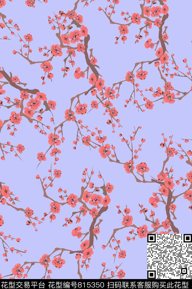 花朵小碎花花卉创意传统印花华亿平台下载（图片编号: 815350） - 瓦栏（Walan）