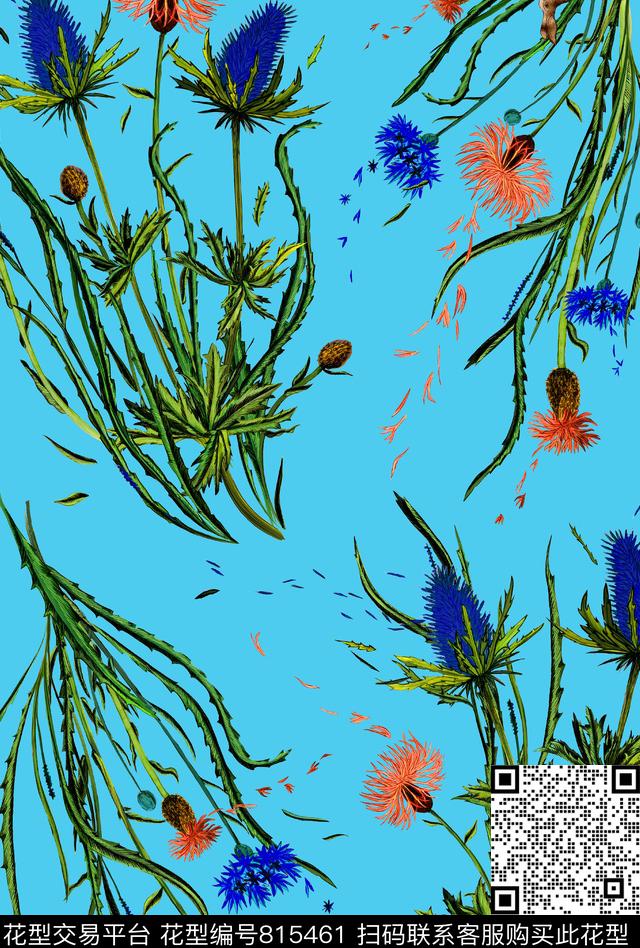 罂粟花花朵花卉数码印花华亿平台下载（图片编号: 815461） - 瓦栏（Walan）