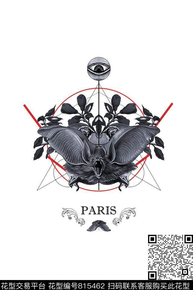 休闲风几何图形男装T恤夹克外套印花数码印花华亿平台下载（图片编号: 815462） - 瓦栏（Walan）