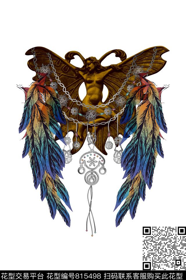 图腾民族风部落数码印花华亿平台下载（图片编号: 815498） - 瓦栏（Walan）