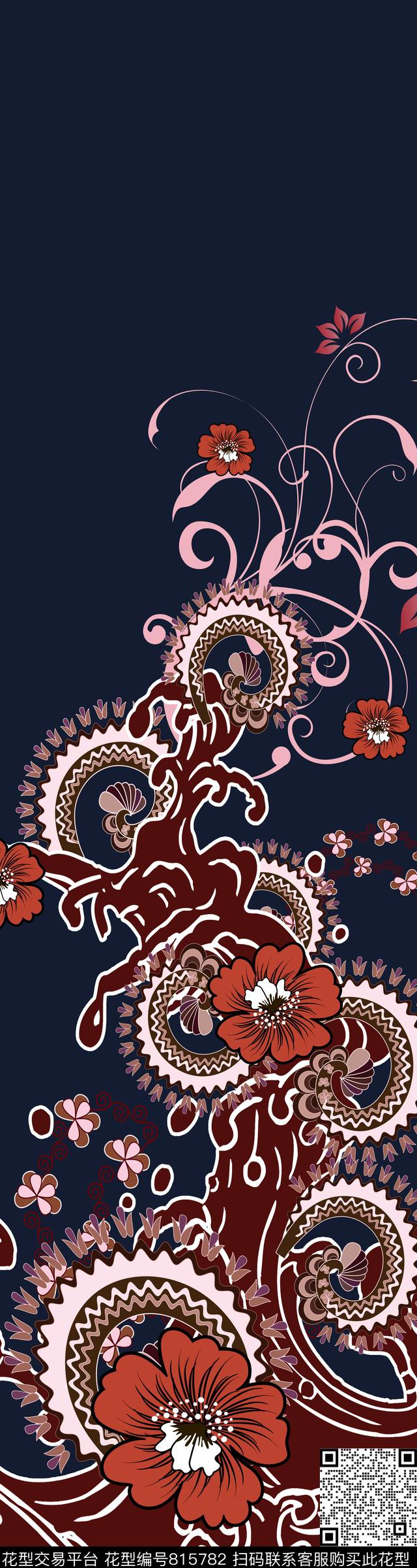 定位东南亚花卉传统印花华亿平台下载（图片编号: 815782） - 瓦栏（Walan）