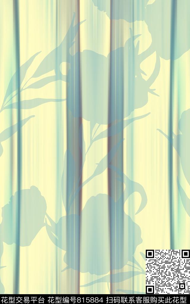 几何抽象色块数码印花华亿平台下载（图片编号: 815884） - 瓦栏（Walan）