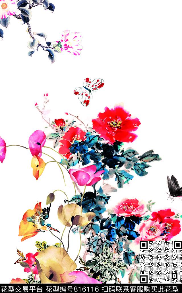 淡雅素雅数码数码印花华亿平台下载（图片编号: 816116） - 瓦栏（Walan）