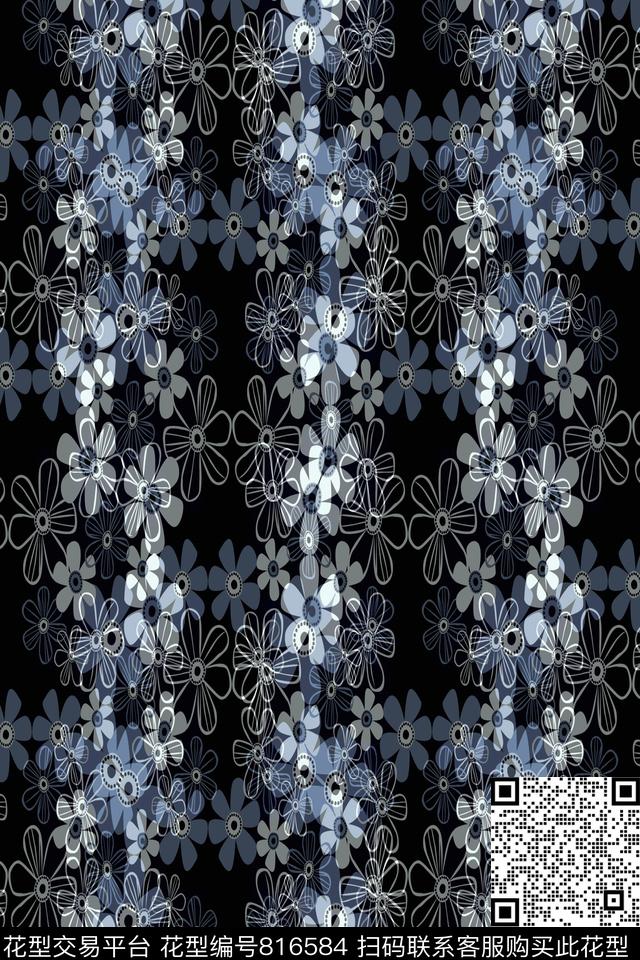 商务男装小碎花条纹花卉传统印花华亿平台下载（图片编号: 816584） - 瓦栏（Walan）