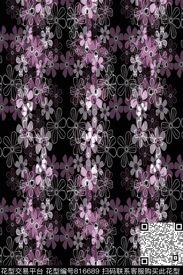 商务男装小碎花条纹花卉传统印花华亿平台下载（图片编号: 816689） - 瓦栏（Walan）