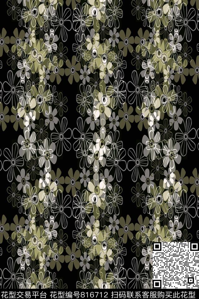 商务男装小碎花条纹花卉传统印花华亿平台下载（图片编号: 816712） - 瓦栏（Walan）