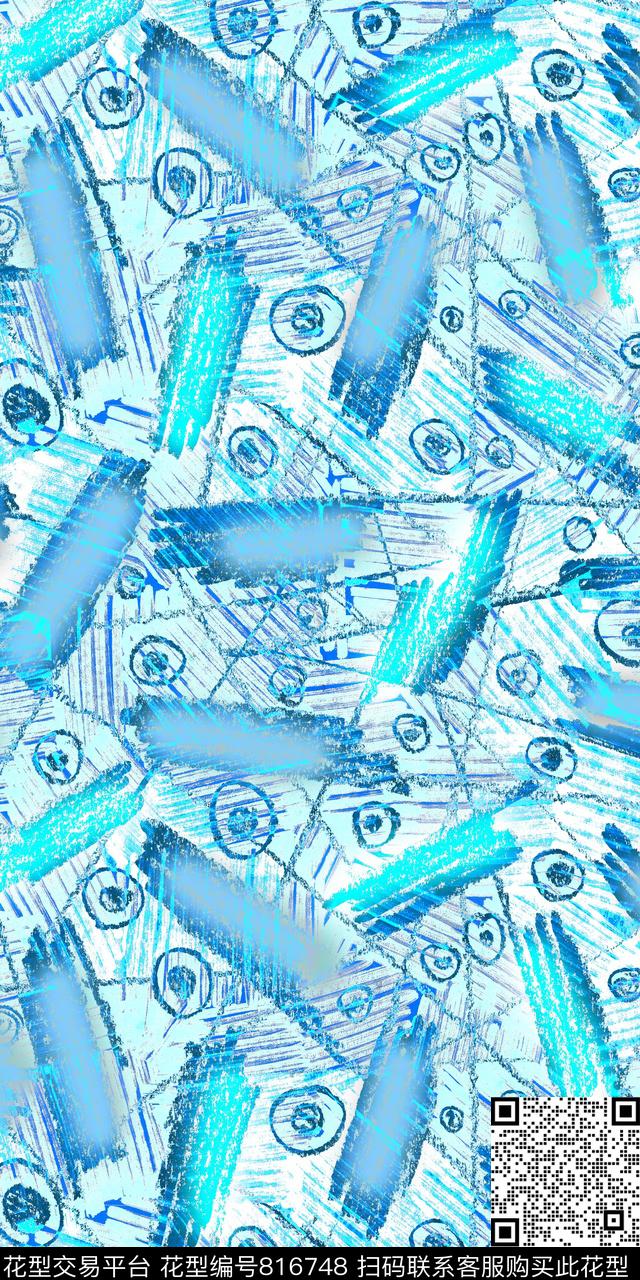 数码线条抽象数码印花华亿平台下载（图片编号: 816748） - 瓦栏（Walan）