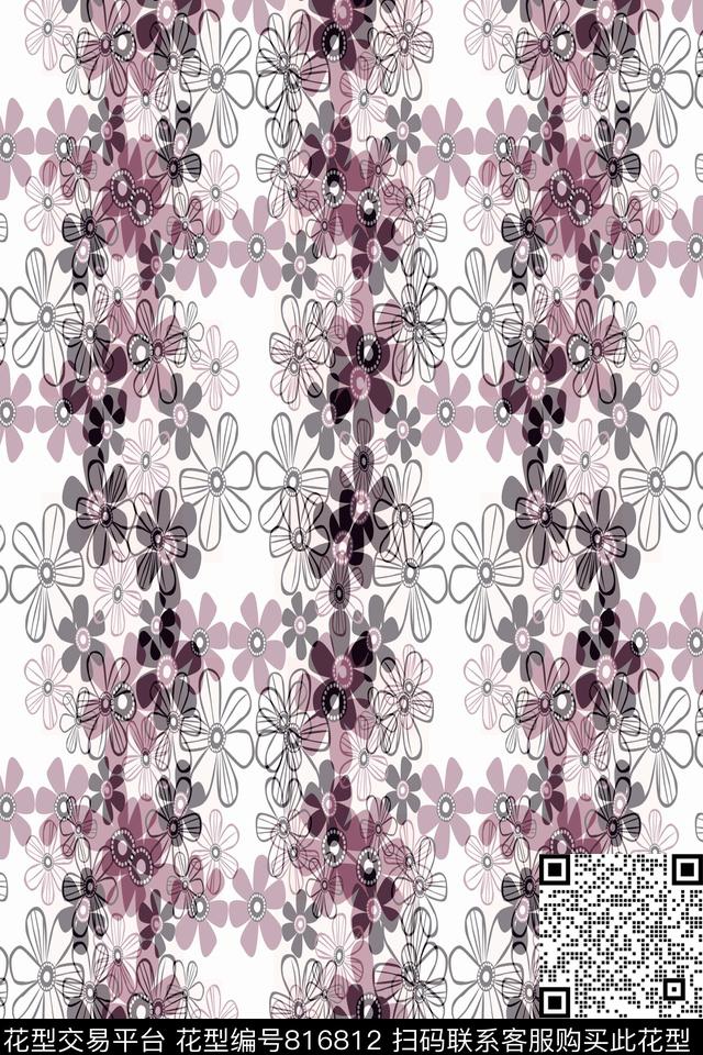 商务男装小碎花条纹花卉传统印花华亿平台下载（图片编号: 816812） - 瓦栏（Walan）