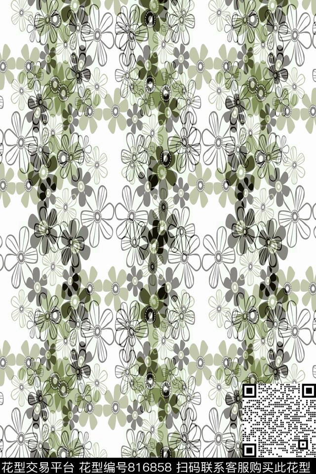 商务男装小碎花条纹花卉传统印花华亿平台下载（图片编号: 816858） - 瓦栏（Walan）