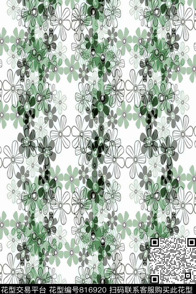 商务男装小碎花条纹花卉传统印花华亿平台下载（图片编号: 816920） - 瓦栏（Walan）