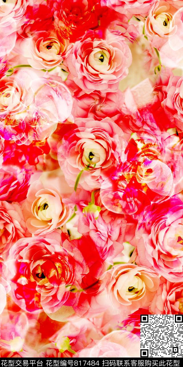 乱花碎花花卉数码印花华亿平台下载（图片编号: 817484） - 瓦栏（Walan）