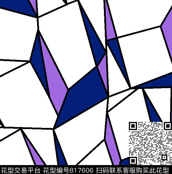 解构三角形几何传统印花华亿平台下载（图片编号: 817606） - 瓦栏（Walan）