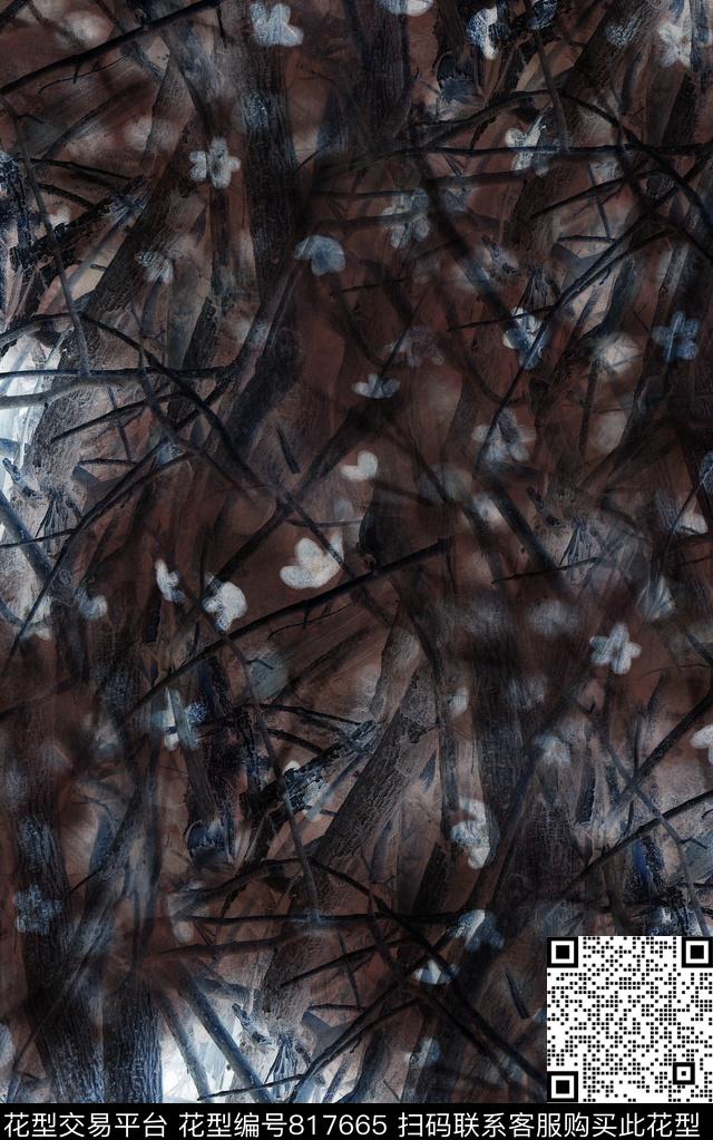 纹理笔触大理石数码印花华亿平台下载（图片编号: 817665） - 瓦栏（Walan）