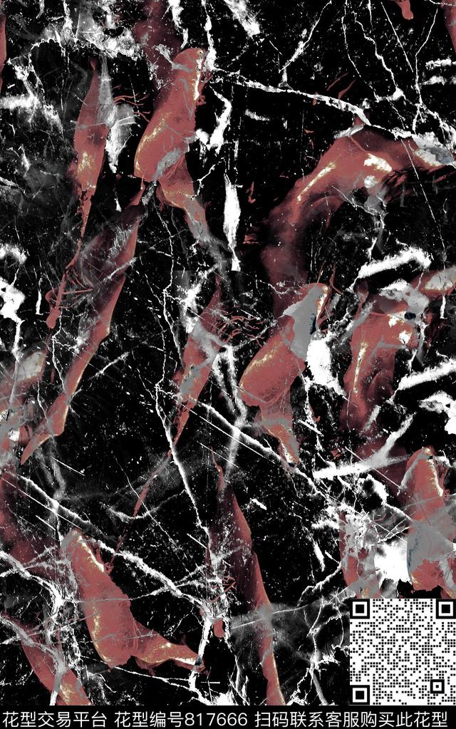 纹理笔触大理石数码印花华亿平台下载（图片编号: 817666） - 瓦栏（Walan）