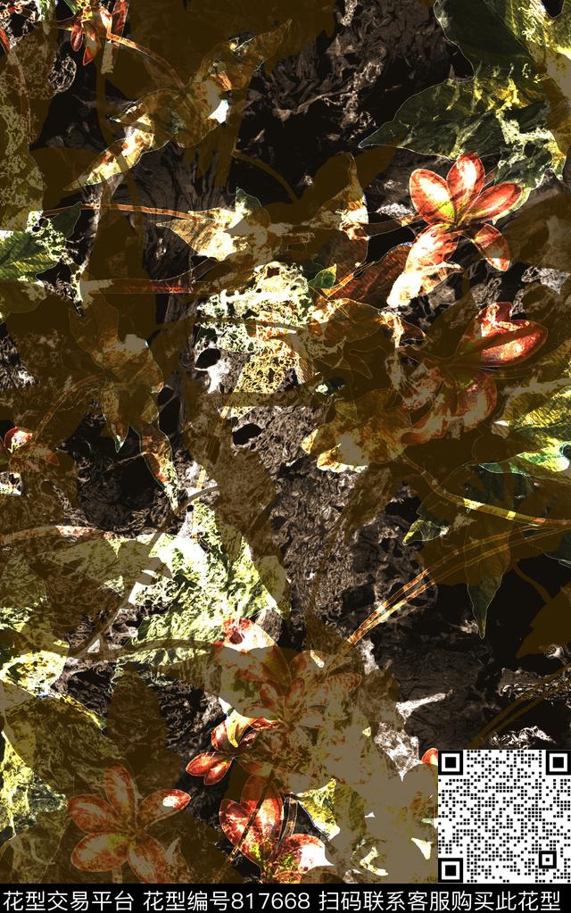 纹理笔触大理石数码印花华亿平台下载（图片编号: 817668） - 瓦栏（Walan）