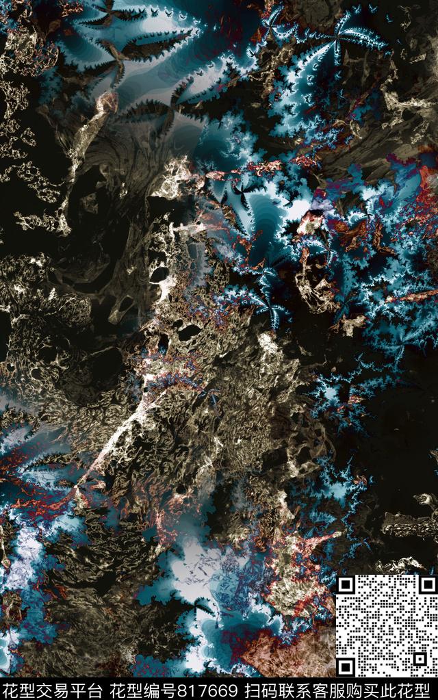 纹理笔触大理石数码印花华亿平台下载（图片编号: 817669） - 瓦栏（Walan）