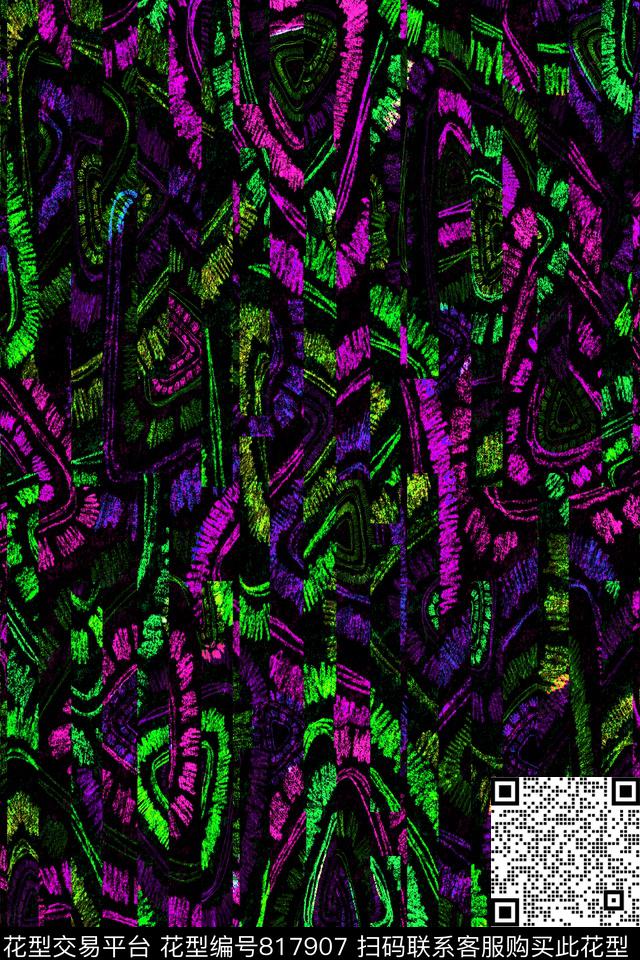 细条纹条子竖条数码印花华亿平台下载（图片编号: 817907） - 瓦栏（Walan）