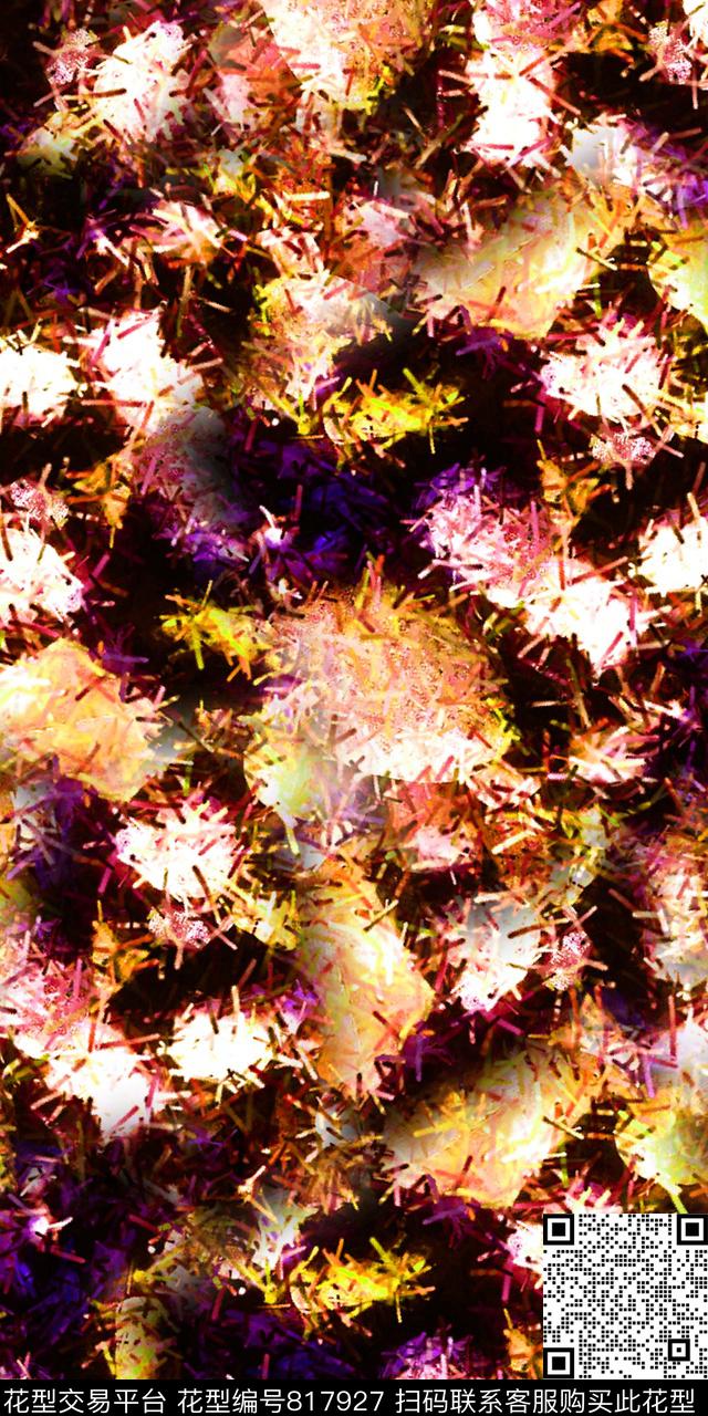 不规则纹路抽象纹路数码印花华亿平台下载（图片编号: 817927） - 瓦栏（Walan）