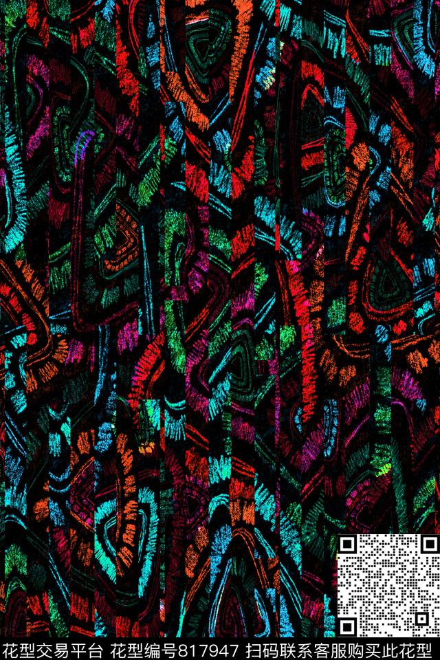 细条纹条子竖条数码印花华亿平台下载（图片编号: 817947） - 瓦栏（Walan）