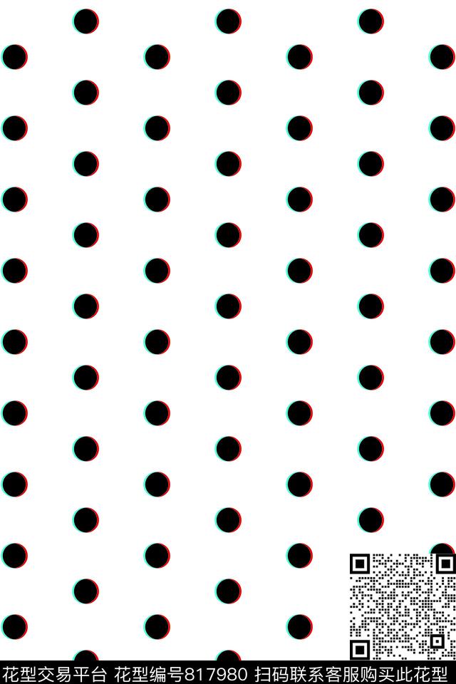 圆点错色几何传统印花华亿平台下载（图片编号: 817980） - 瓦栏（Walan）