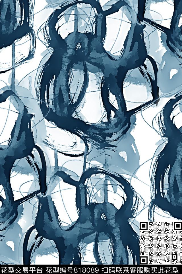 抽象纹理肌理纹几何数码印花华亿平台下载（图片编号: 818089） - 瓦栏（Walan）