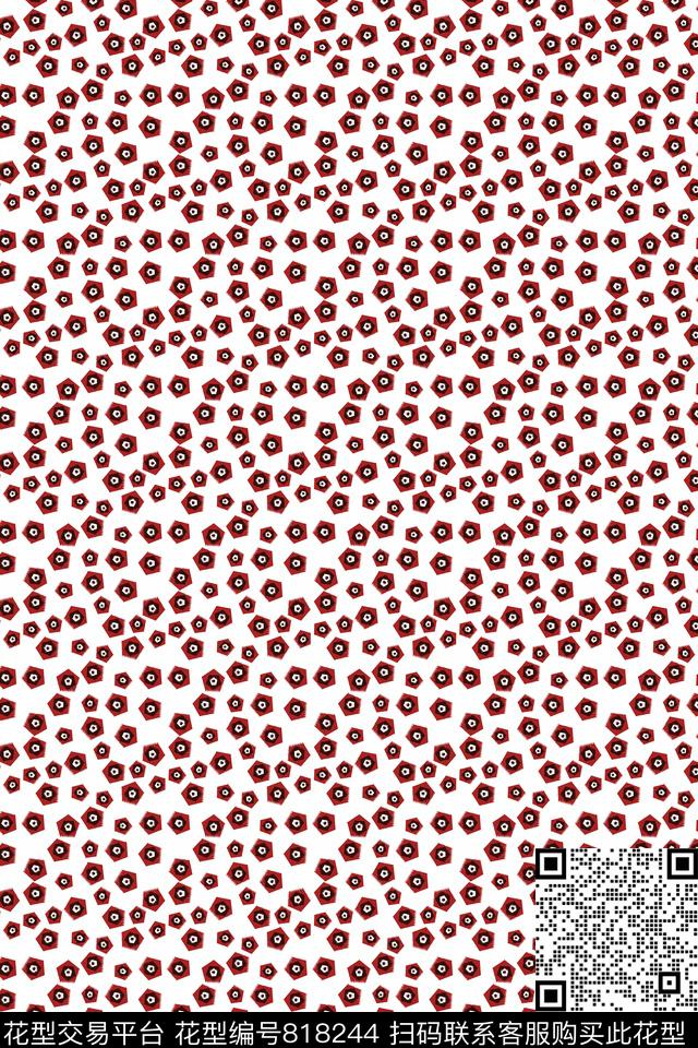 色块几何五边形传统印花华亿平台下载（图片编号: 818244） - 瓦栏（Walan）