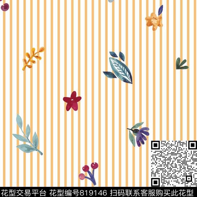 花朵清新花小碎花传统印花华亿平台下载（图片编号: 819146） - 瓦栏（Walan）