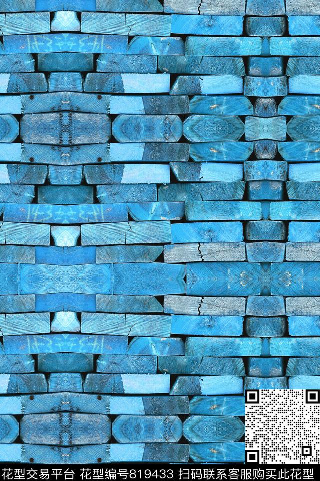 肌理效果木头机理自然写实数码印花华亿平台下载（图片编号: 819433） - 瓦栏（Walan）
