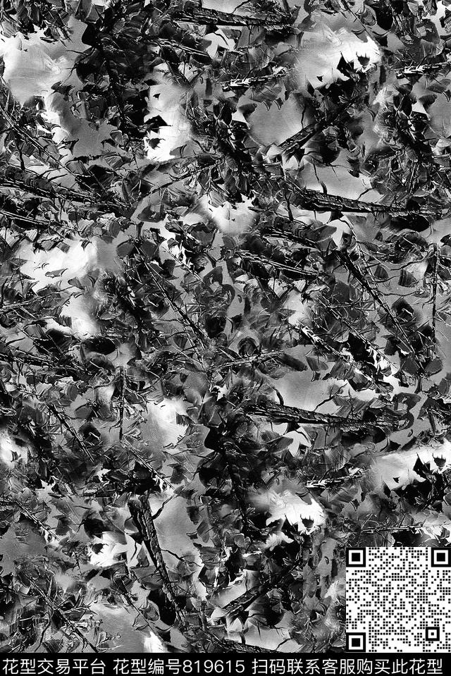 树叶男装肌理数码印花华亿平台下载（图片编号: 819615） - 瓦栏（Walan）