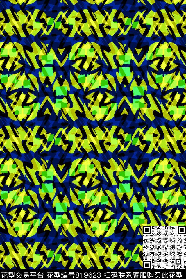 曲线细条纹条纹传统印花华亿平台下载（图片编号: 819623） - 瓦栏（Walan）