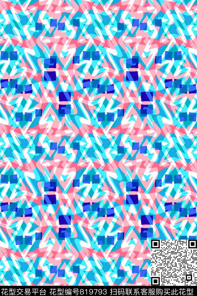 曲线细条纹条纹传统印花华亿平台下载（图片编号: 819793） - 瓦栏（Walan）