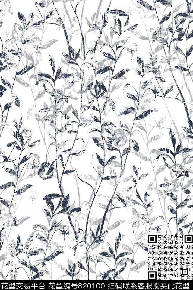 树叶纹理树叶男装羽绒服华亿平台数码印花华亿平台下载（图片编号: 820100） - 瓦栏（Walan）