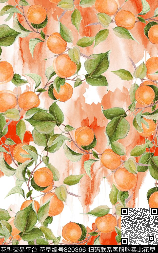 水果色彩肌理数码印花华亿平台下载（图片编号: 820366） - 瓦栏（Walan）