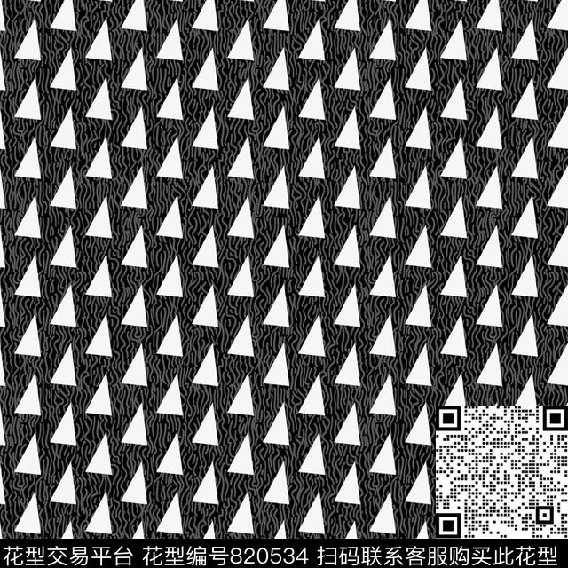 三角形几何男装传统印花华亿平台下载（图片编号: 820534） - 瓦栏（Walan）