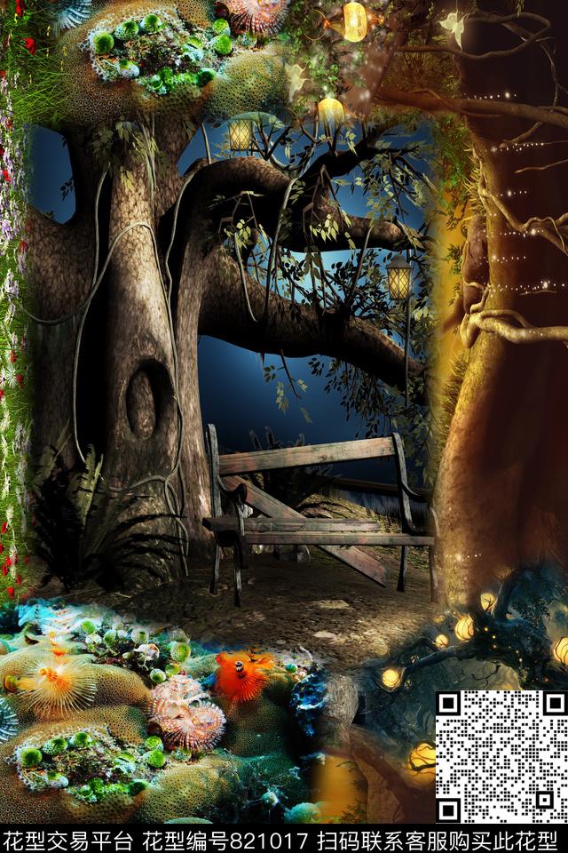 漫画油画欧式漫画数码印花华亿平台下载（图片编号: 821017） - 瓦栏（Walan）