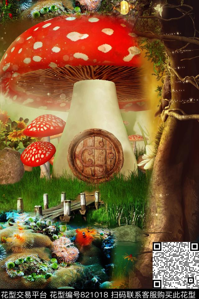 漫画油画欧式漫画数码印花华亿平台下载（图片编号: 821018） - 瓦栏（Walan）