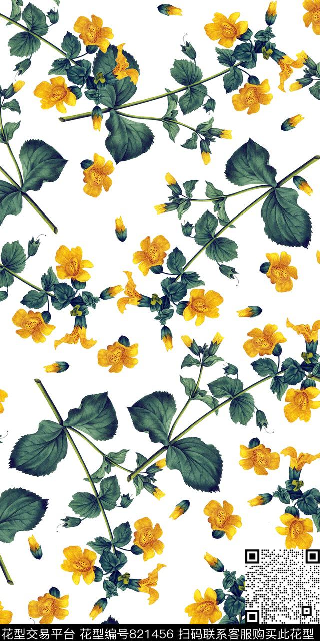 乱花碎花花卉数码印花华亿平台下载（图片编号: 821456） - 瓦栏（Walan）