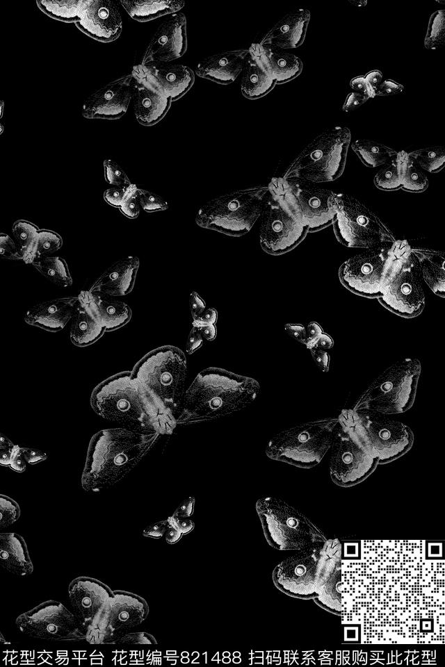 水墨印花男装T恤传统印花华亿平台下载（图片编号: 821488） - 瓦栏（Walan）