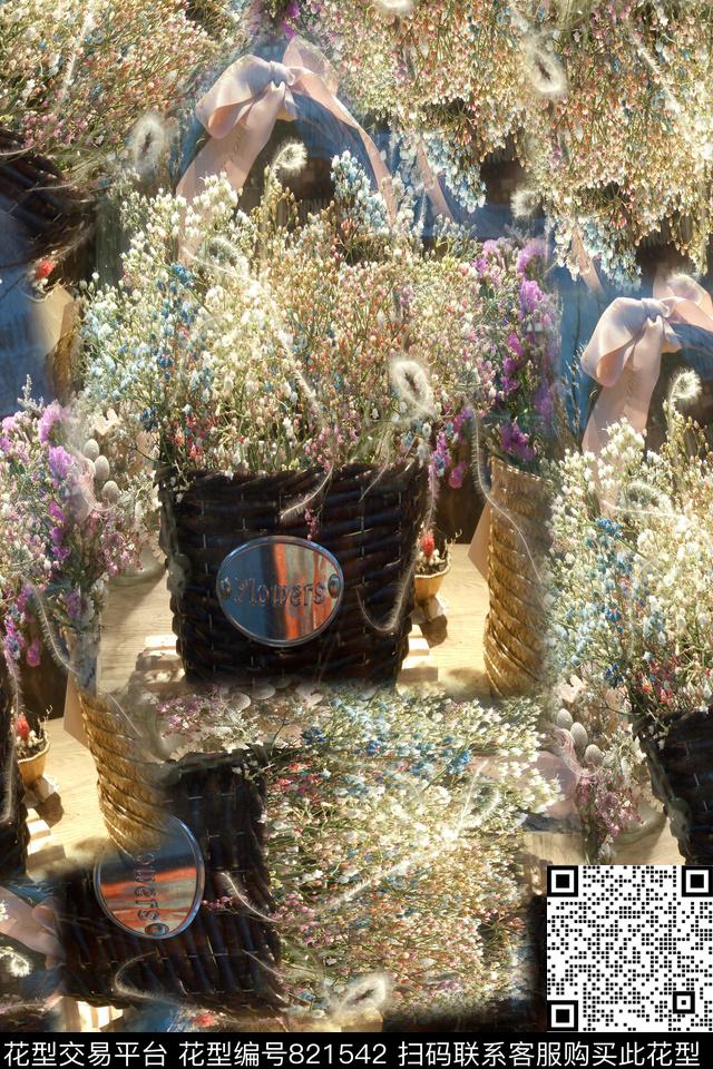 华亿平台工艺花卉摄影花篮数码印花华亿平台下载（图片编号: 821542） - 瓦栏（Walan）