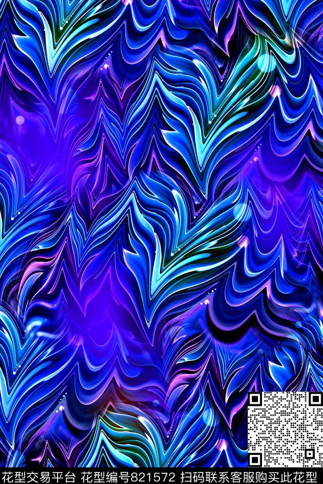 抽象肌理几何数码印花华亿平台下载（图片编号: 821572） - 瓦栏（Walan）
