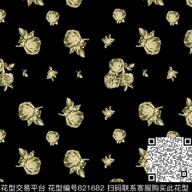 花朵花卉女装传统印花华亿平台下载（图片编号: 821682） - 瓦栏（Walan）