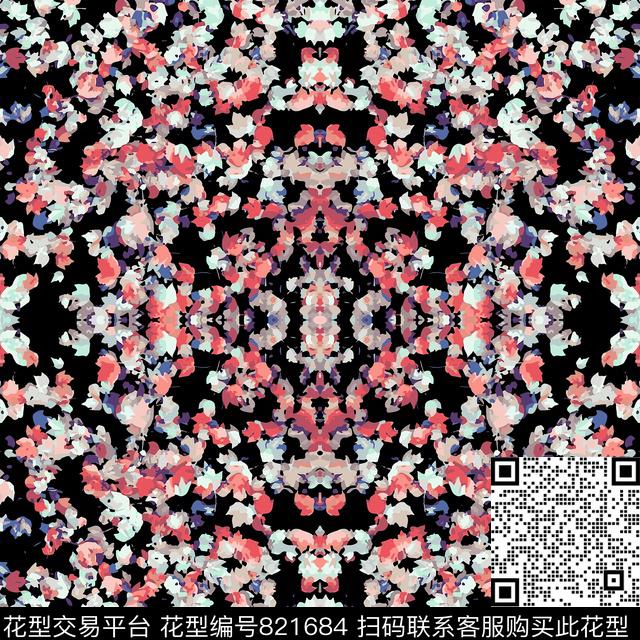 花卉小碎花女装数码印花华亿平台下载（图片编号: 821684） - 瓦栏（Walan）