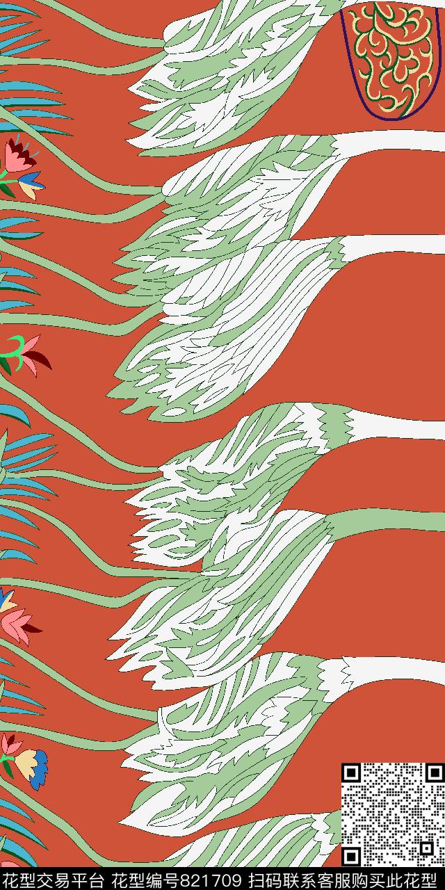 宫廷华亿平台中国风古典传统印花华亿平台下载（图片编号: 821709） - 瓦栏（Walan）