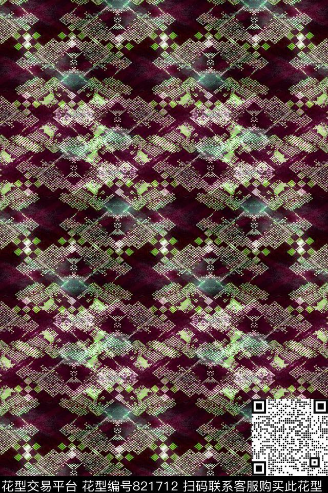 圆圈圆形曲线数码印花华亿平台下载（图片编号: 821712） - 瓦栏（Walan）