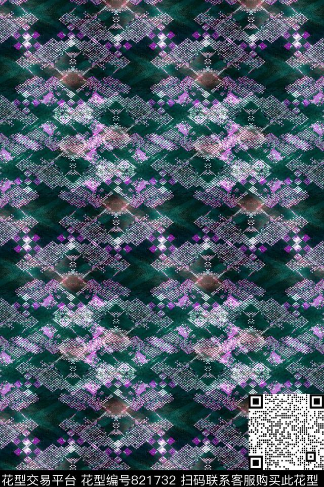 圆圈圆形曲线数码印花华亿平台下载（图片编号: 821732） - 瓦栏（Walan）