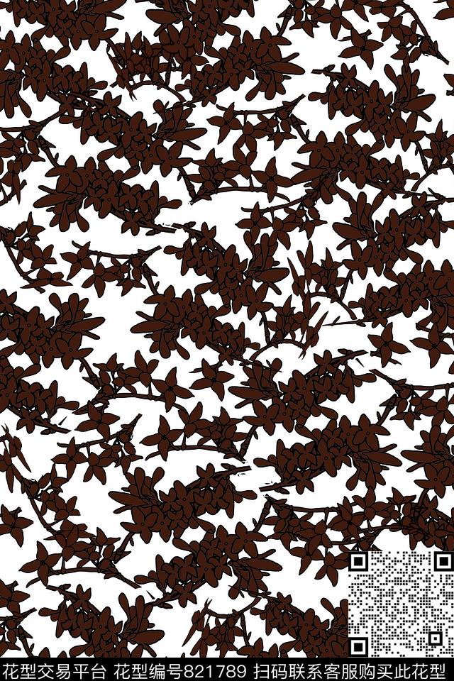 花朵花卉小碎花传统印花华亿平台下载（图片编号: 821789） - 瓦栏（Walan）