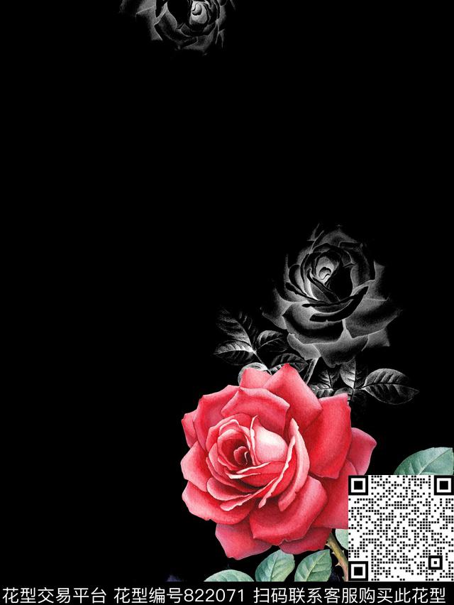 水彩花朵花卉数码印花华亿平台下载（图片编号: 822071） - 瓦栏（Walan）