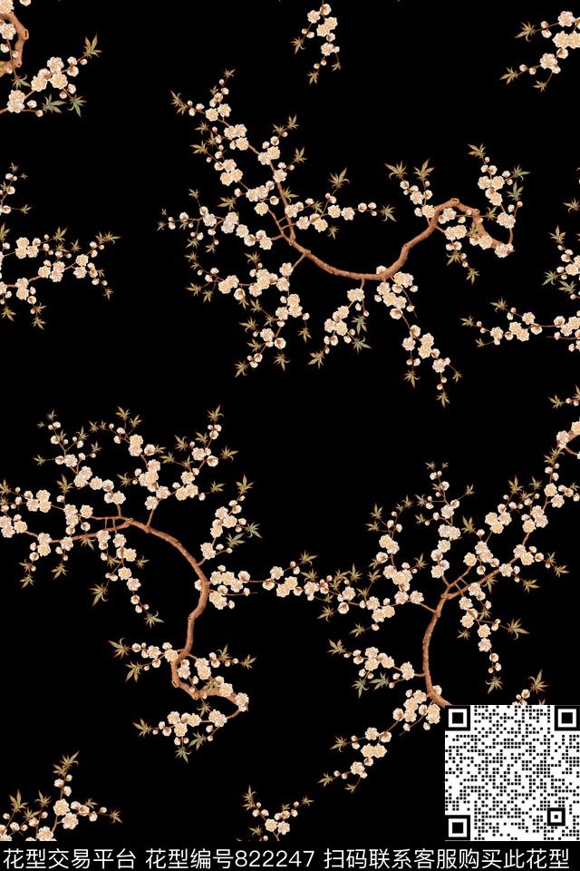 小碎花男装花卉数码印花华亿平台下载（图片编号: 822247） - 瓦栏（Walan）